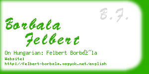 borbala felbert business card